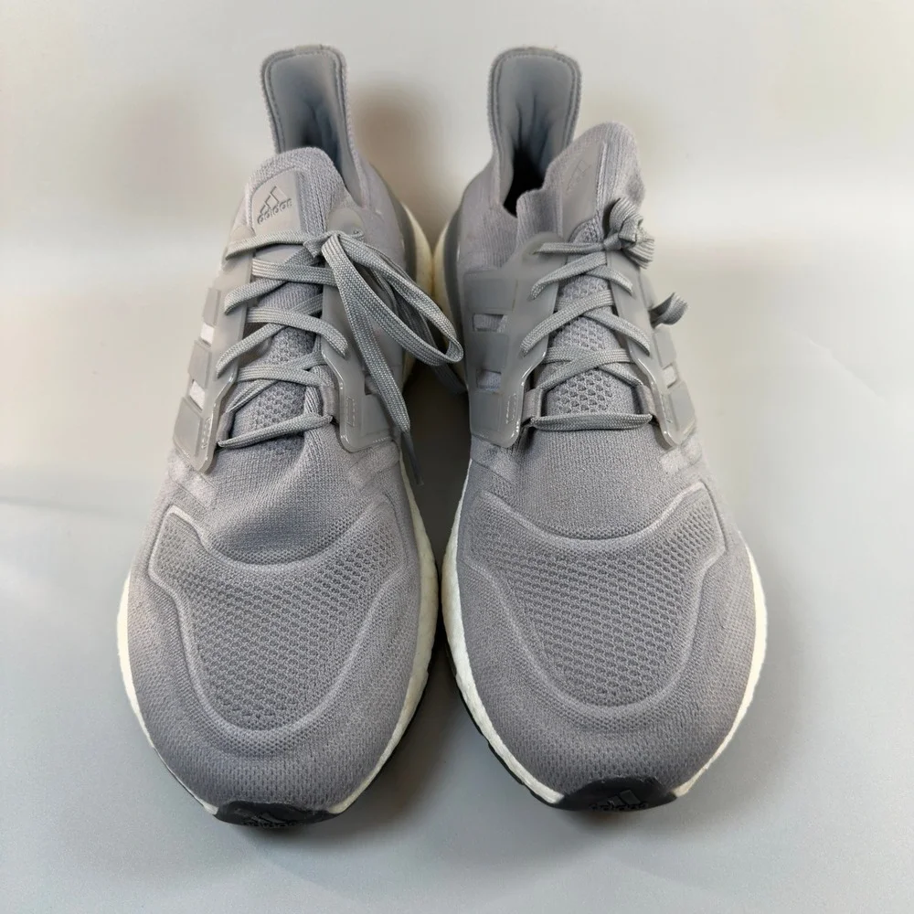 Adidas Ultraboost 22 Mens 14 Running Shoes Gray White Lace Up Low Sneakers Boost